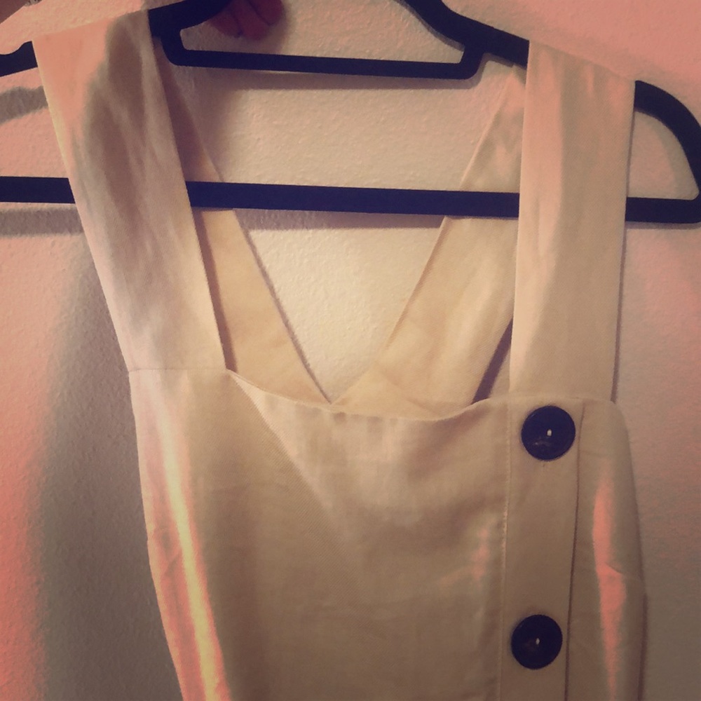 Botton Beige linen dress
